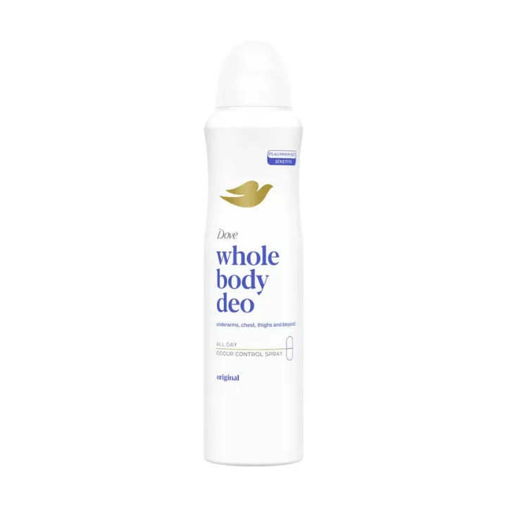 DOVE ANTIPERSPIRANT SPRAY WHOLE BODY 150ML ORIGINAL DOVE ANTIPERSPIRANT SPRAY WHOLE BODY 150ML ORIGINAL