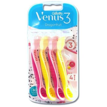 Aparat de Ras, Gillette Venus, Dragonfruit, 3 Lame, 4 Buc