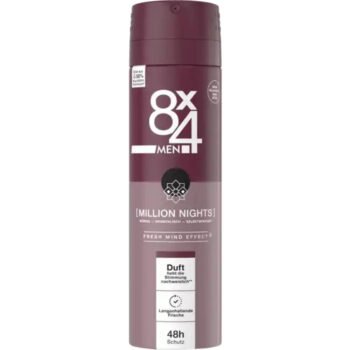 Deodorant Barbati, 8x4, Million Nights, Spray, 150 ml
