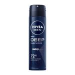 Deodorant Barbati, Nivea Men, Deep, Black Carbon Darkwood, Spray, 150 ml