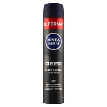 Deodorant Barbati, Nivea Men, Deep, Black Carbon Dark Wood, Spray, 200 ml