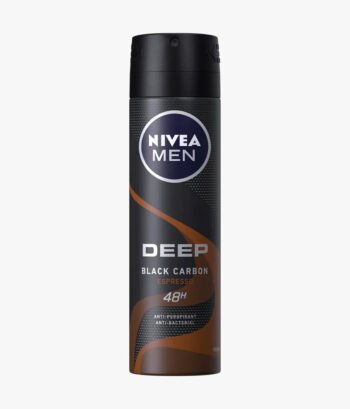 Deodorant Barbati, Nivea Men, Deep, Black Carbon, Espresso, Spray, 150 ml