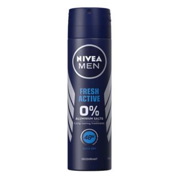 Deodorant Barbati, Nivea Men, Fresh Active, 0% Aluminium, Spray, 150 ml