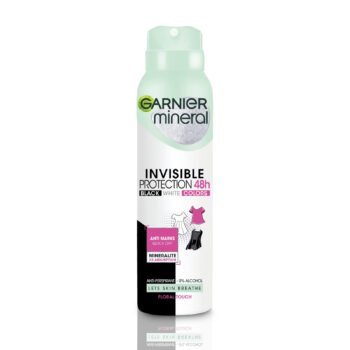 Deodorant Dama, Garnier, Deo Women, Black & White Colors, Invisible Floral, Spray, 150 ml