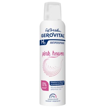 Deodorant, Gerovital, H3 Deo, Pink Heaven, 0% Alcool, Spray, 150 ml