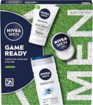 NIVEA CASETA CADOU (GEL DE DUS 250ml+ FACEWASH 100ml + CREMA 30ml) MEN GAME READY SENSITIVE