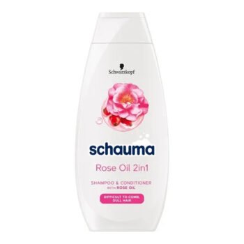 Sampon 2 in 1, Schauma, Rose Oil, Pentru Par Greu de Pieptanat si Lipsit de Stralucire, 400 ml