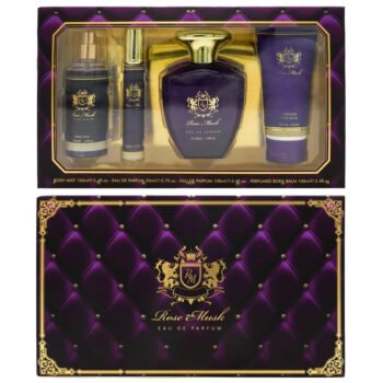 Set Cadou pentru Femei, Rose Musk, Body Mist 100 ml, Apa de Parfum 100 ml + 20 ml, Crema Corp 100 ml, Inspirat de Tom Ford - Fucking Fabulous