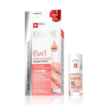 Tratament Pentru Unghii, Eveline Cosmetics, 6in1, Care & Colour, Nude, 5ml